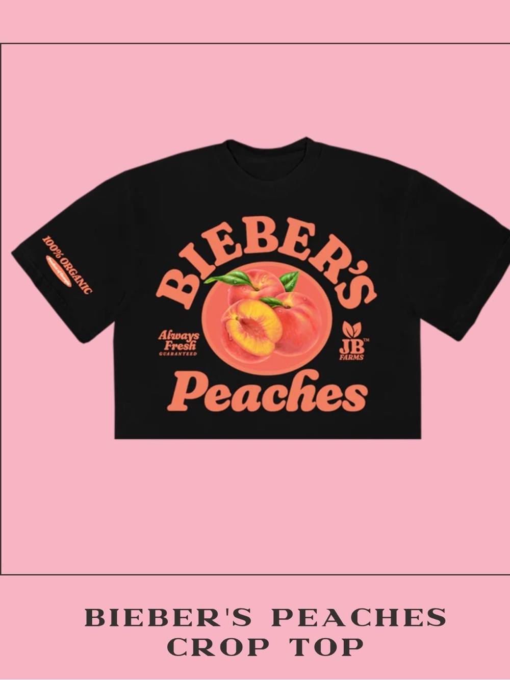 Justin Beiber justice crop top